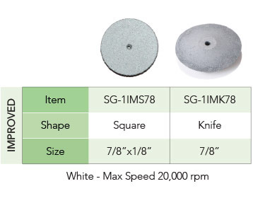 Pacific Abrasives SG-4C Cylinder High Shine Porcelain Polisher Grey Pack of 100 